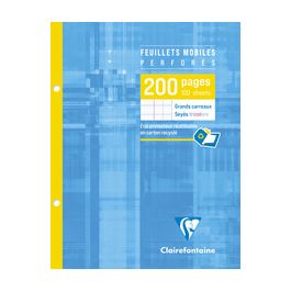 Clairefontaine Feuillets mobiles perforés, 170 x 220 mm