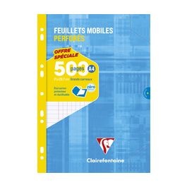 Clairefontaine Feuillets mobiles perforés, A4, séyès