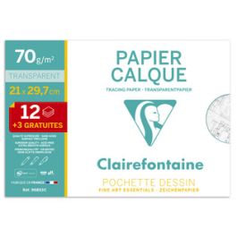 Clairefontaine Papier calque, A4, 70 g/m2, pack promo