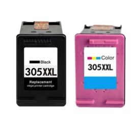 Cartouches compatible 6ZA94AE / 305XL HP - multipack 2 couleurs : noire, multicouleur