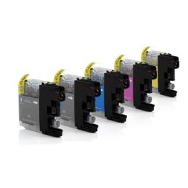Cartouches compatibles LC123 Brother - Multipack 5 cartouches (2xBK + C,M,Y)
