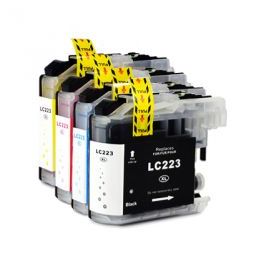 Cartouches compatibles LC223 Brother - Multipack 4 cartouches (BK,C,M,Y)