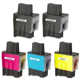 Cartouches compatibles LC900 Brother - Multipack 5 cartouches (2xBK + C,M,Y)