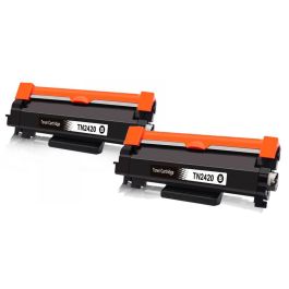 Toners compatibles TN2420 Brother - Pack x2  - noir