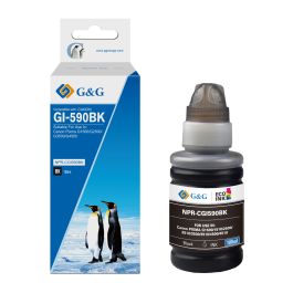 Bouteille d'encre compatible 1603C001 / GI-590 BK Canon - noire