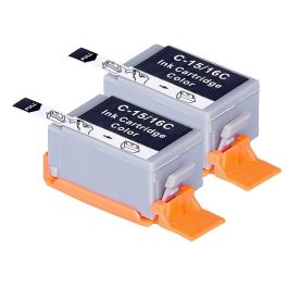Cartouches compatibles BCI-15 C / 8191A002 Canon - Pack x2  - couleur