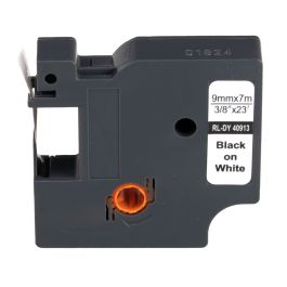 Ruban cassette compatible 40913 / S0720680 Dymo - noir, blanc