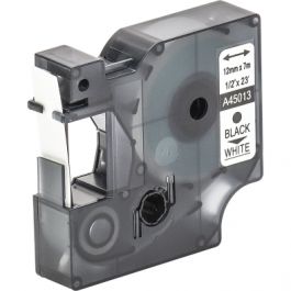 Ruban cassette compatible 45013 / S0720530 Dymo - noir, blanc