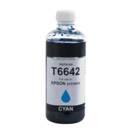 Bouteille d'encre compatible C13T664240 / 664 Epson - cyan