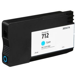 Cartouche compatible 3ED67A / 712 HP - cyan
