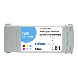 Cartouche compatible C4931A / 81 HP - cyan