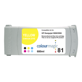 Cartouche compatible C4933A / 81 HP - jaune