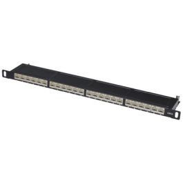 DIGITUS 19" Patch Panel Kat.6, Klasse E, 24 Port, schwarz