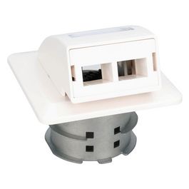 DIGITUS Boîtier mural de raccordement FTTH, encastré, blanc