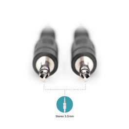DIGITUS Câble audio, 2x jack 3,5 mm, 1,5 m