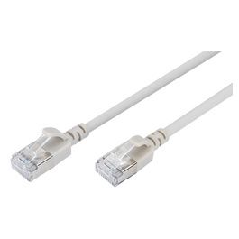 DIGITUS Câble de brassage Slim, cat. 6A, F/FTP, 2,0 m, gris