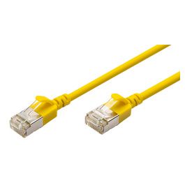 DIGITUS Câble de brassage Slim, cat. 6A, F/FTP, 2,0 m, jaune