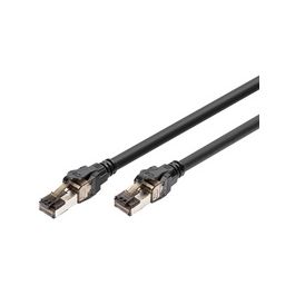 DIGITUS Câble de brassage, cat. 8.1, S/FTP, 1,0 m, noir
