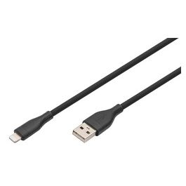 DIGITUS Câble silicone, USB-A - Lightning, 0,5 m