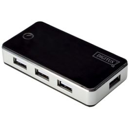 DIGITUS Hub USB 2.0, 7 ports, avec bloc d'alimentation, noir