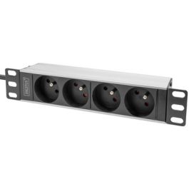 DIGITUS Multiprise 10" avec profilé aluminium, 4 prises