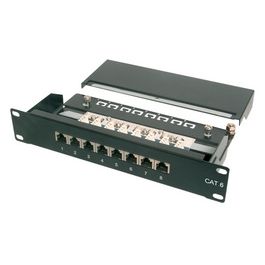 DIGITUS Panneau de brassage 10" cat.6, classe E, 8 x RJ45,