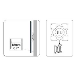 DIGITUS Support mural pour écran, max. VESA 200 x 200 mm