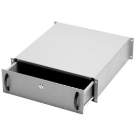 DIGITUS Tiroir à documents 19", 3 U, (RAL 9005), noir