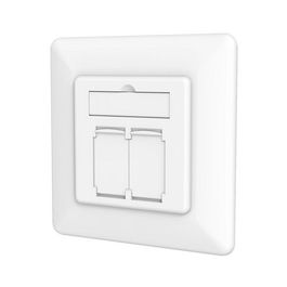 DIGITUS Unterputzdose Kat. 6A, Klasse EA, 2x RJ45, reinweiß