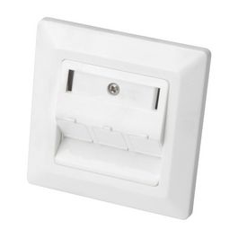 DIGITUS boîtier vide pour modules Keystone, 3 ports, blanc