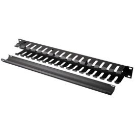 DIGITUS cage de gestion de câble, 1U, noir (RAL 9005)