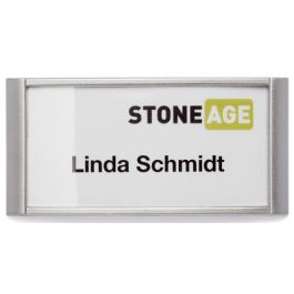 DURABLE Badge CLASSIC, à aimant, 74 x 34 mm, argent
