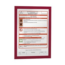 DURABLE Cadre d'affichage magnétique DURAFRAME, A4, rouge