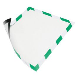 DURABLE Cadre magnétique SECURITY, format A4, vert/ blanc