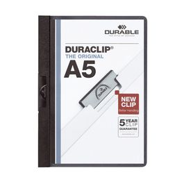 DURABLE Chemise à clip DURACLIP, A5, noir