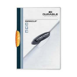 DURABLE Chemise à clip SWINGCLIP, format A4, clip orange
