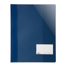 DURABLE Chemise à lamelle extra large, A4+, PVC, bleu foncé