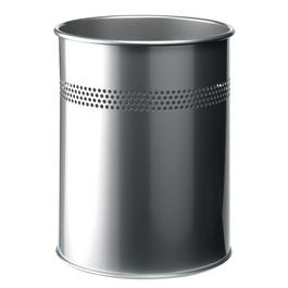 DURABLE Corbeille à papier METALLique, rond, 15 litres