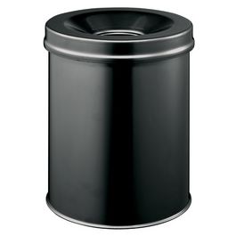 DURABLE Corbeille à papier SAFE, ronde, 15 litres, noir
