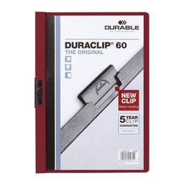 DURABLE DURACLIP ORIGINAL 60 Chemises à pince, A4, aubergine