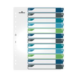 DURABLE Intercalaire en plastique, numérique, A4+
