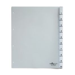 DURABLE Intercalaires en plastique, A4, 10 touches, transp.