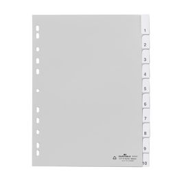 DURABLE Intercalaires en plastique, format A4, PP, 10 pièces