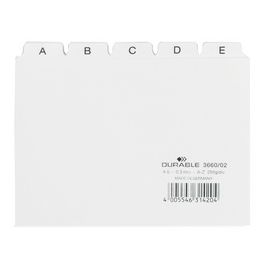 DURABLE Karteiregister A - Z, PP, A6 quer, weiß, 25-teilig