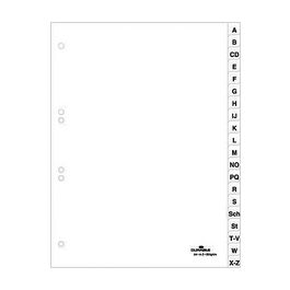 DURABLE Kunststoff-Register, A-Z, A4, 20-teilig, weiß