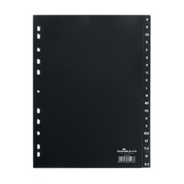 DURABLE Kunststoff-Register, A-Z, A4, PP, 20-teilig, schwarz
