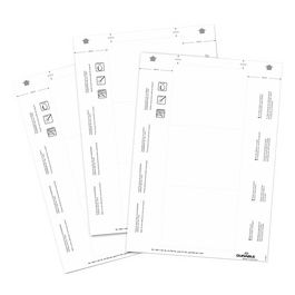 DURABLE Planche d'impression pour badges, 90 x 54 mm, blanc