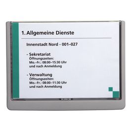 DURABLE Plaque de porte CLICK SIGN, format A5, graphite