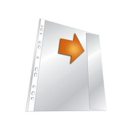 DURABLE Pochette perforée, A4, PP, transparent, 0,135 mm