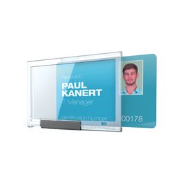 DURABLE Porte-badge PUSHBOX TRIO, transparent